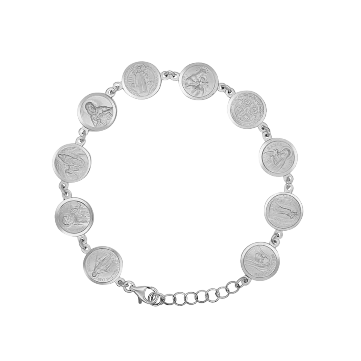 CATHOLIQUE MÉDAILLES BRACELET - ARGENT