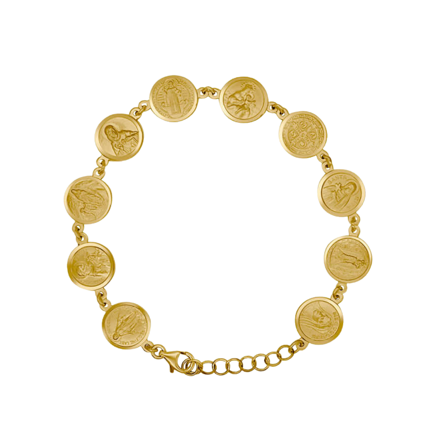 CATHOLIQUE MÉDAILLES BRACELET - GOLDEN ARGENT
