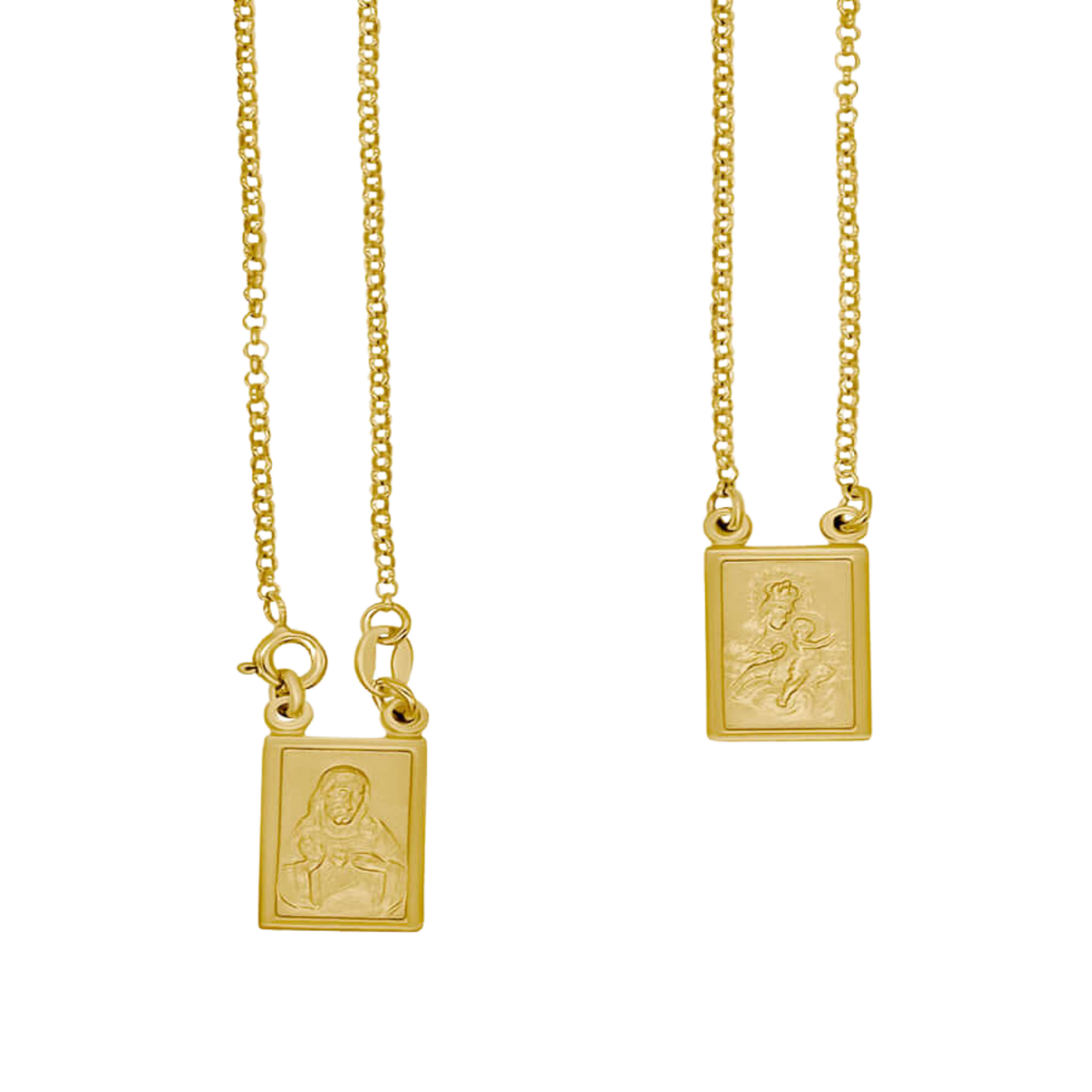 SCAPULAR COLLIER -  GOLDEN ARGENT