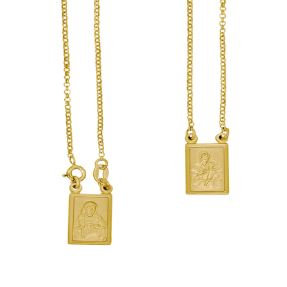 SCAPULAR COLLIER -  GOLDEN ARGENT