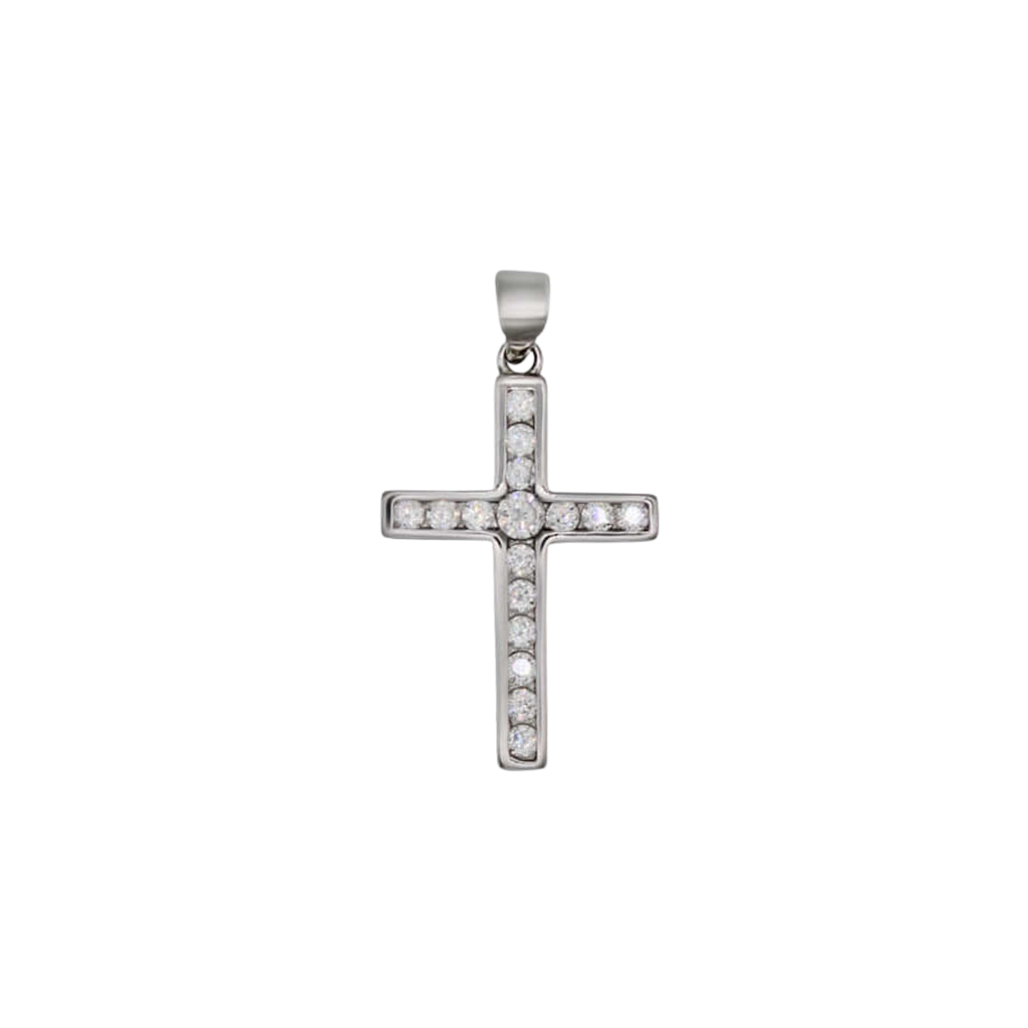 PENDENTIF CROIX - ARGENT ET ZIRCONIA
