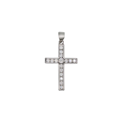 PENDENTIF CROIX - ARGENT ET ZIRCONIA