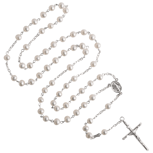 PERLE CHAPELET - ARGENT