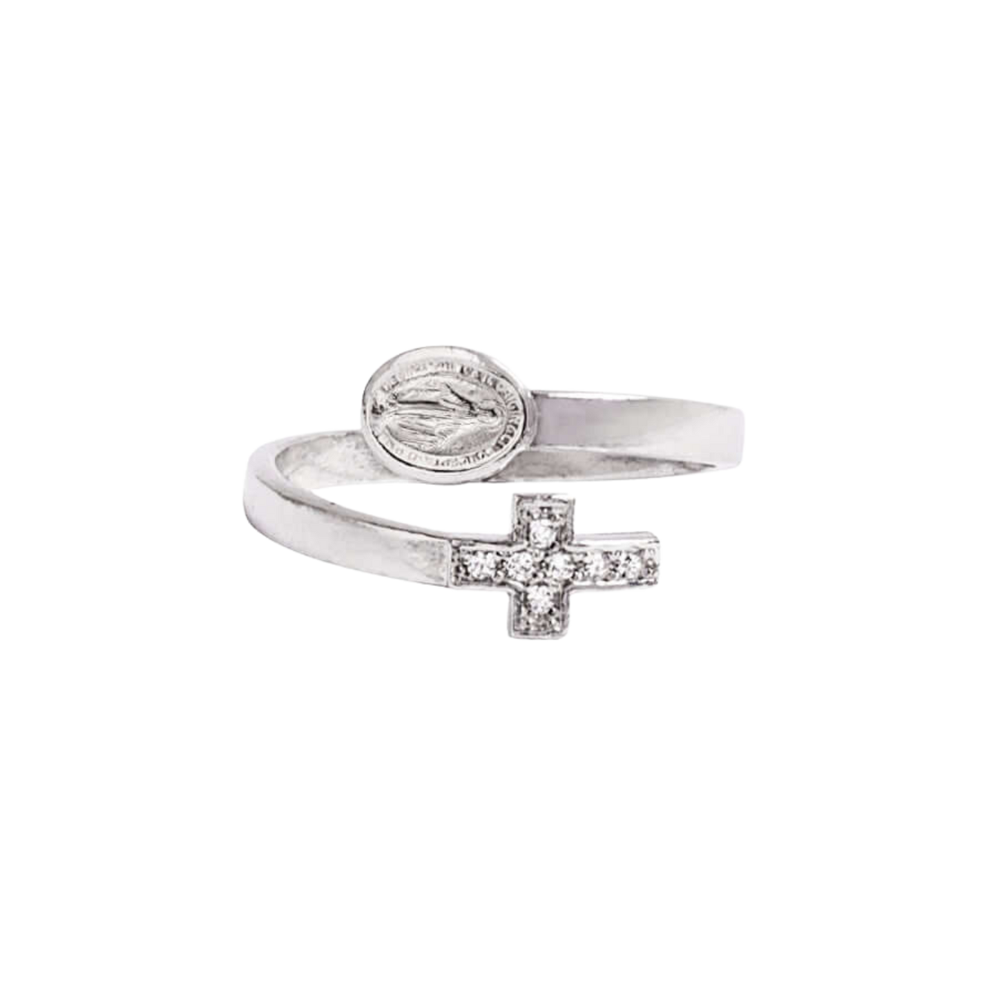MIRACULOUS ET CROIX - BAGUE - ARGENT