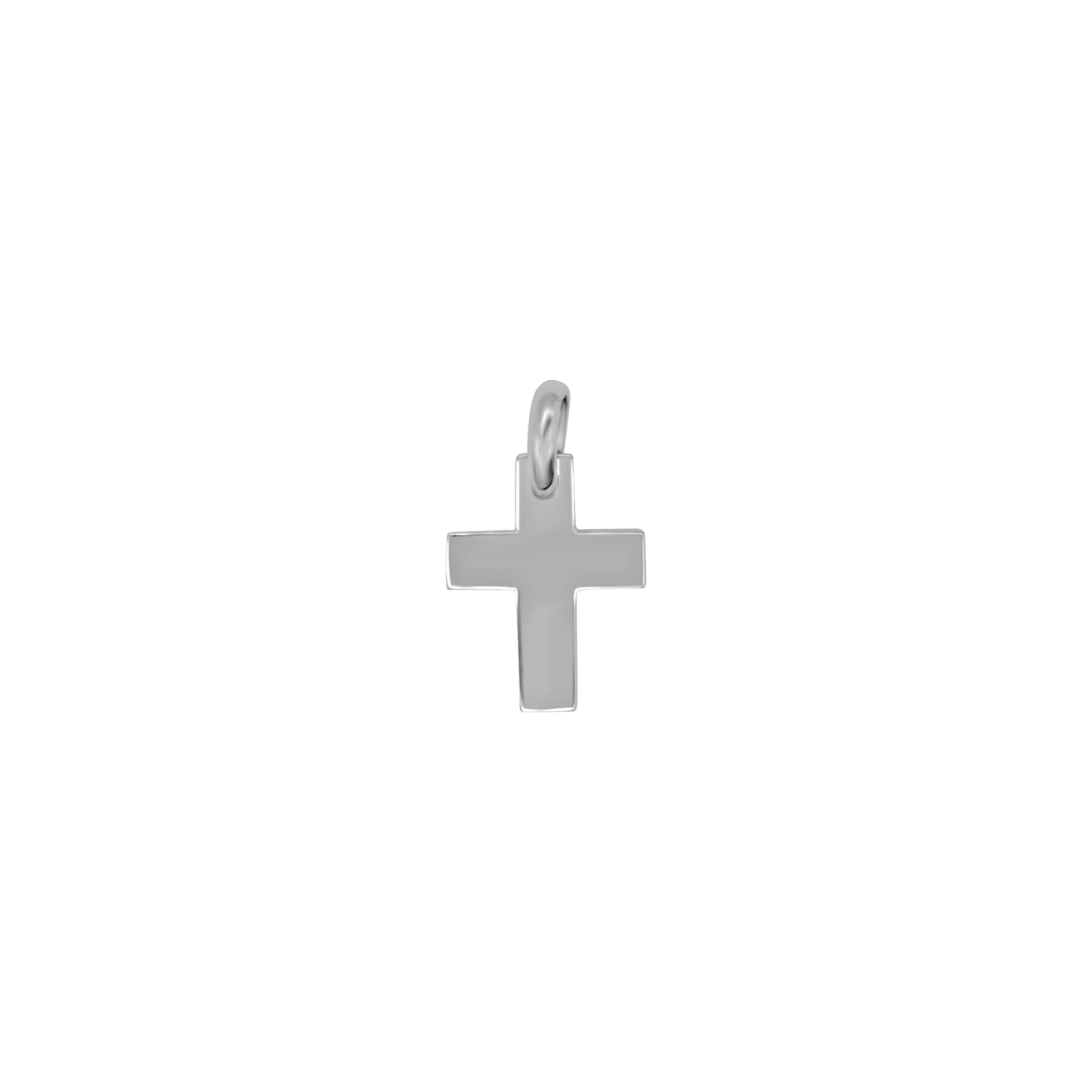 PENDENTIF CROIX - BLANC OR