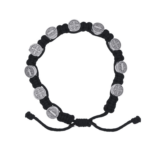 ST BENEDICT - CATHOLIQUE MÉDAILLES BRACELET - ROPE