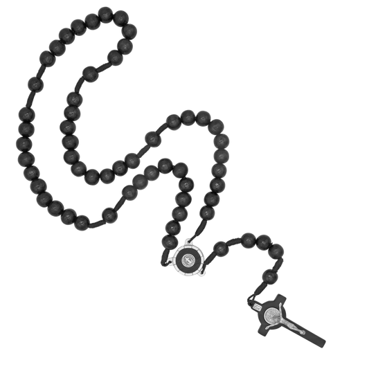 ST BENEDICT - LARGE CHAPELET NOIR BEADS