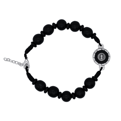 ST BENEDICT - LARGE BRACELET CHAPELET - NOIR