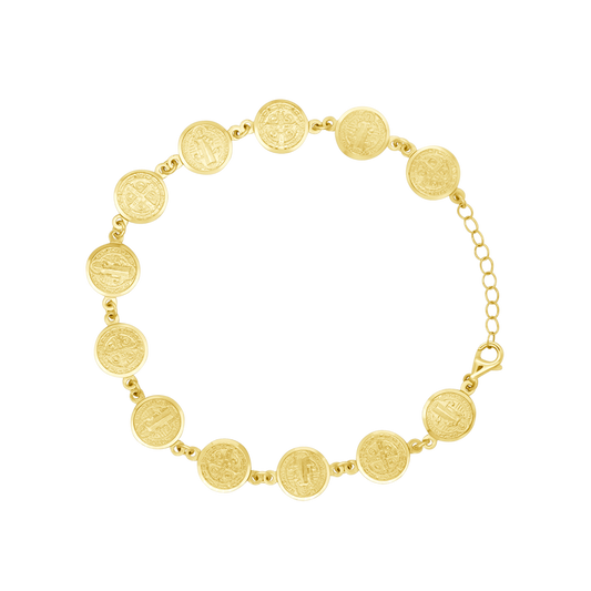 ST BENEDICT MÉDAILLES BRACELET - OR