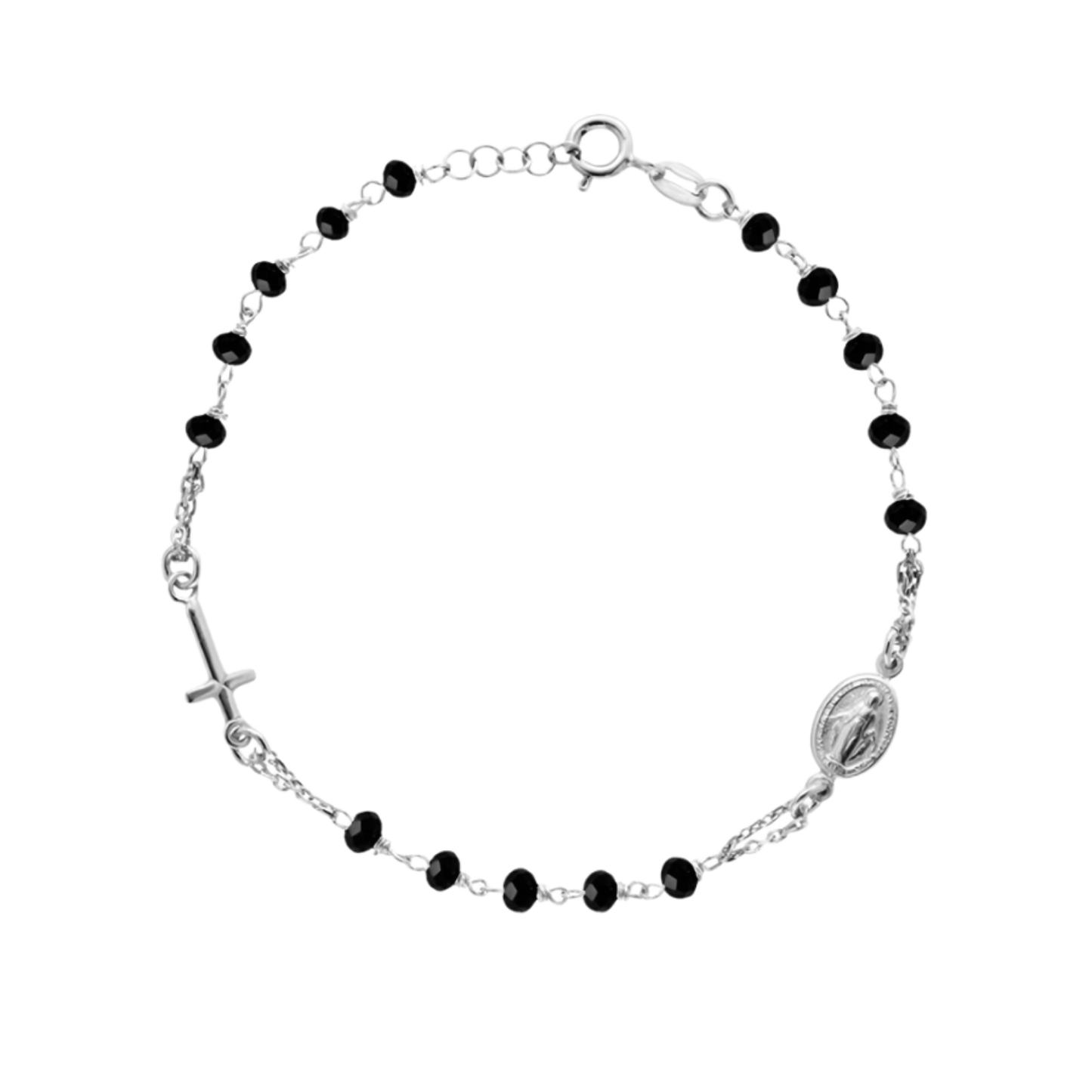 MIRACULOUS MÉDAILLE ET CROIX - BRACELET - ARGENT