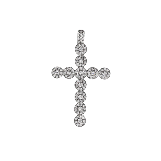 PENDENTIF CROIX - ARGENT ET ZIRCONIA