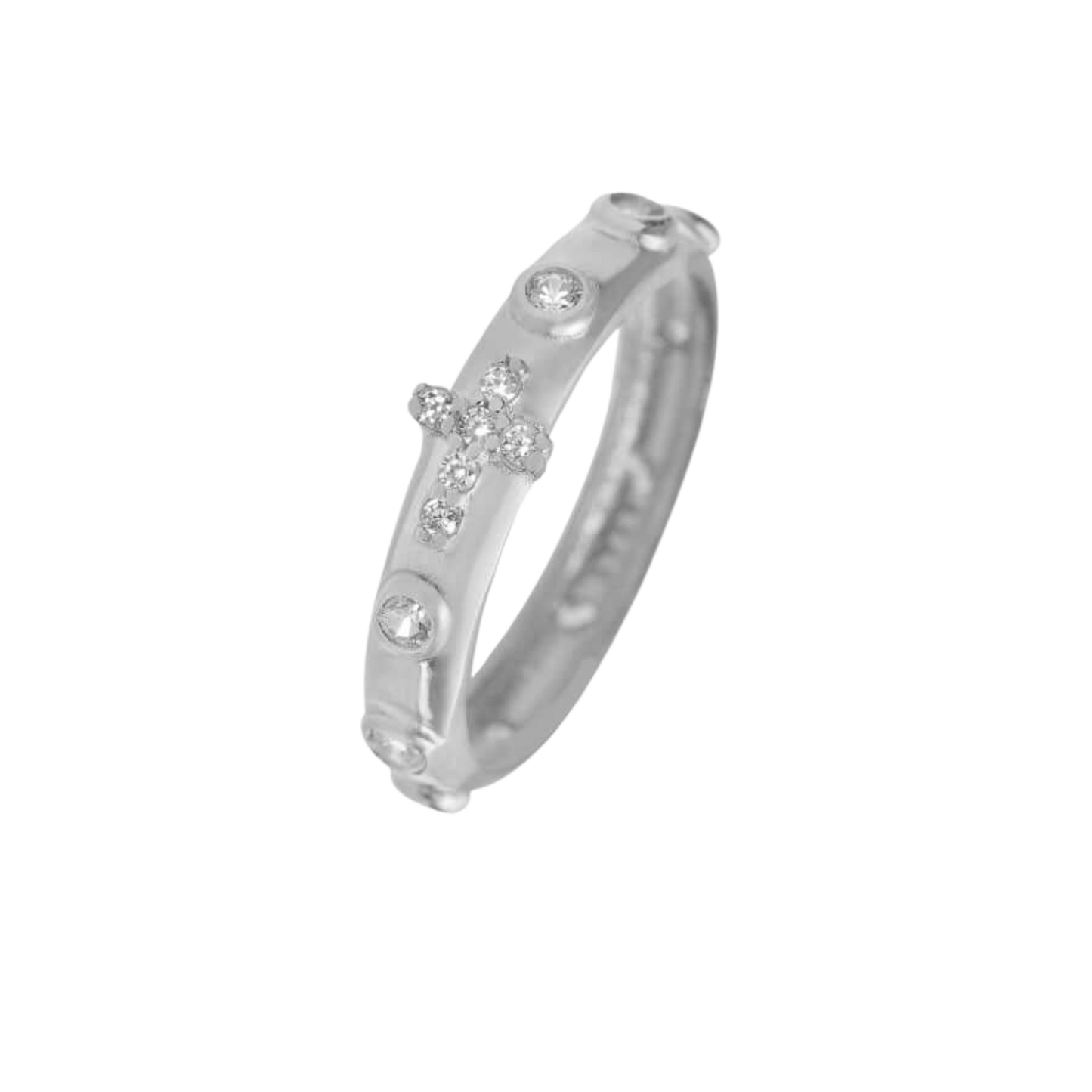 CHAPELET BAGUE - ARGENT - ZIRCONIA