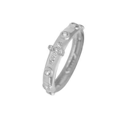 CHAPELET BAGUE - ARGENT - ZIRCONIA