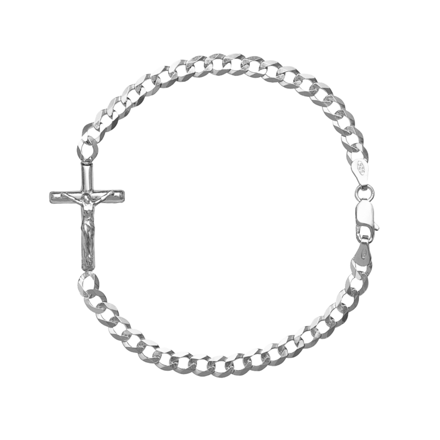 CRUCIFIX - BRACELET - ARGENT