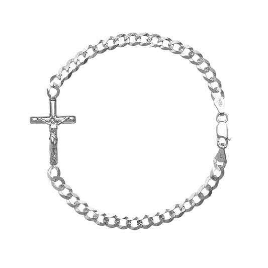 CRUCIFIX - BRACELET - ARGENT