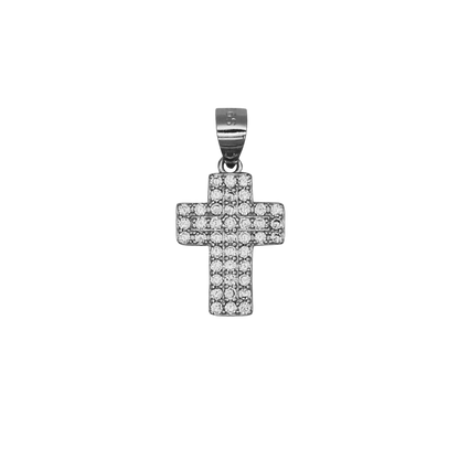 PENDENTIF CROIX - ARGENT ET PAVÉ