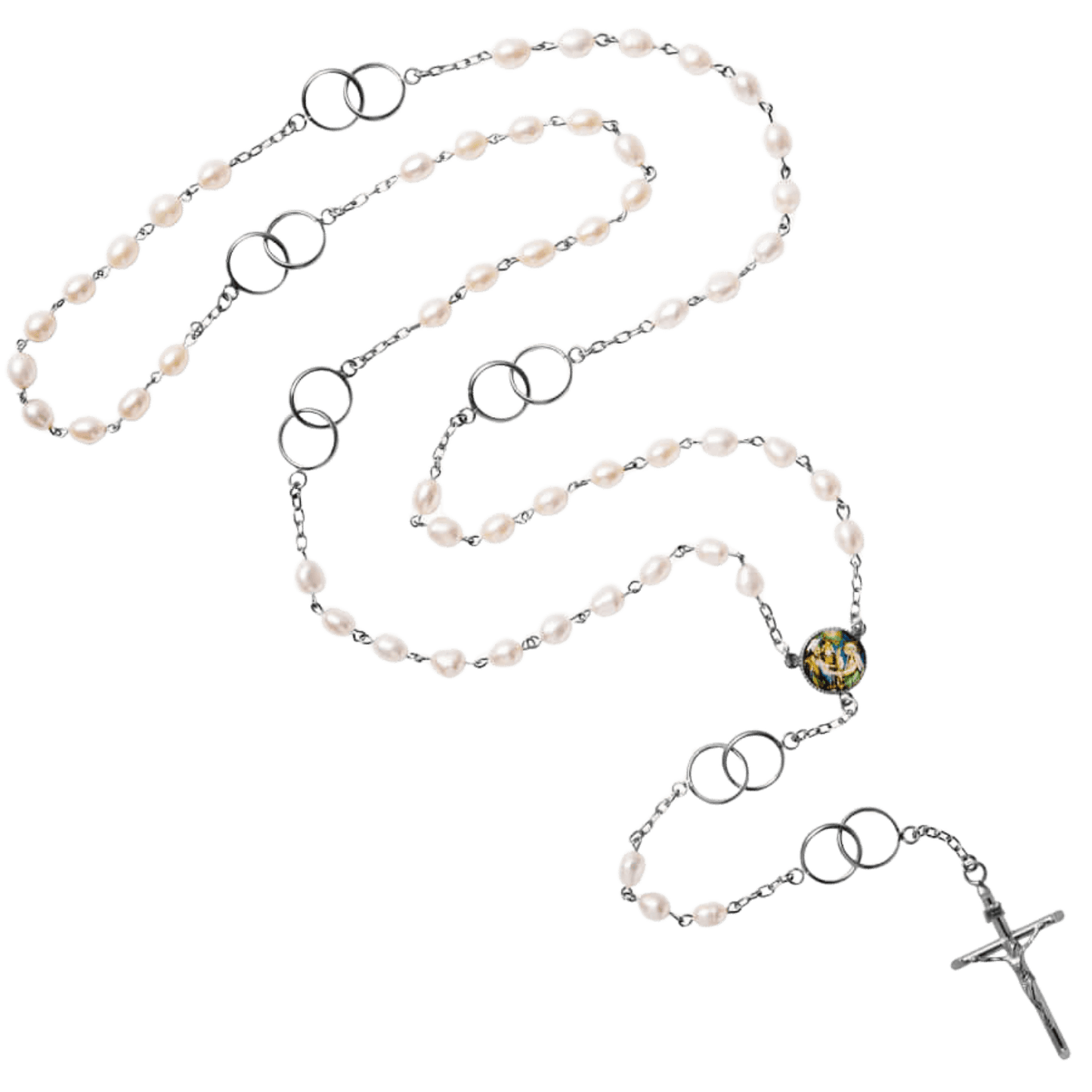 MARRIAGE - PERLE WEDDING CHAPELET - ARGENT