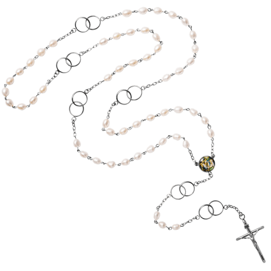 MARRIAGE - PERLE WEDDING CHAPELET - ARGENT