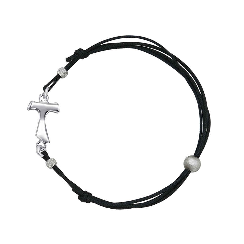 TAU CROIX - BRACELET - CORD ET ARGENT