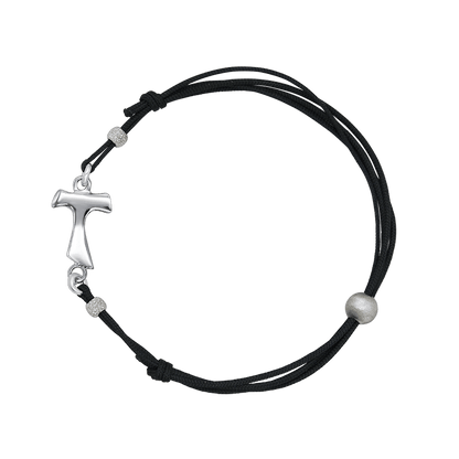 TAU CROIX - BRACELET - CORD ET ARGENT