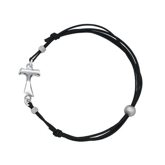 TAU CROIX - BRACELET - CORD ET ARGENT