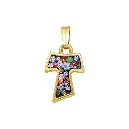 TAU PENDENTIF - MICROMOSAIC BIJOUX - GOLDEN METAL