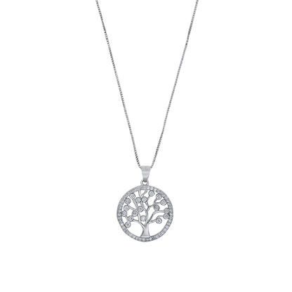 TREE OF LIFE COLLIER - ARGENT - ZIRCONIA