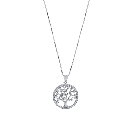 TREE OF LIFE COLLIER - ARGENT - ZIRCONIA