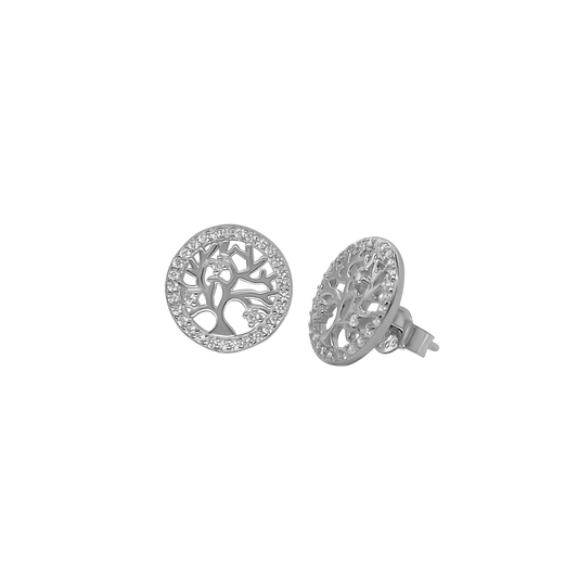 TREE OF LIFE - BOUCLES D'OREILLES - ARGENT ET ZIRCONIA