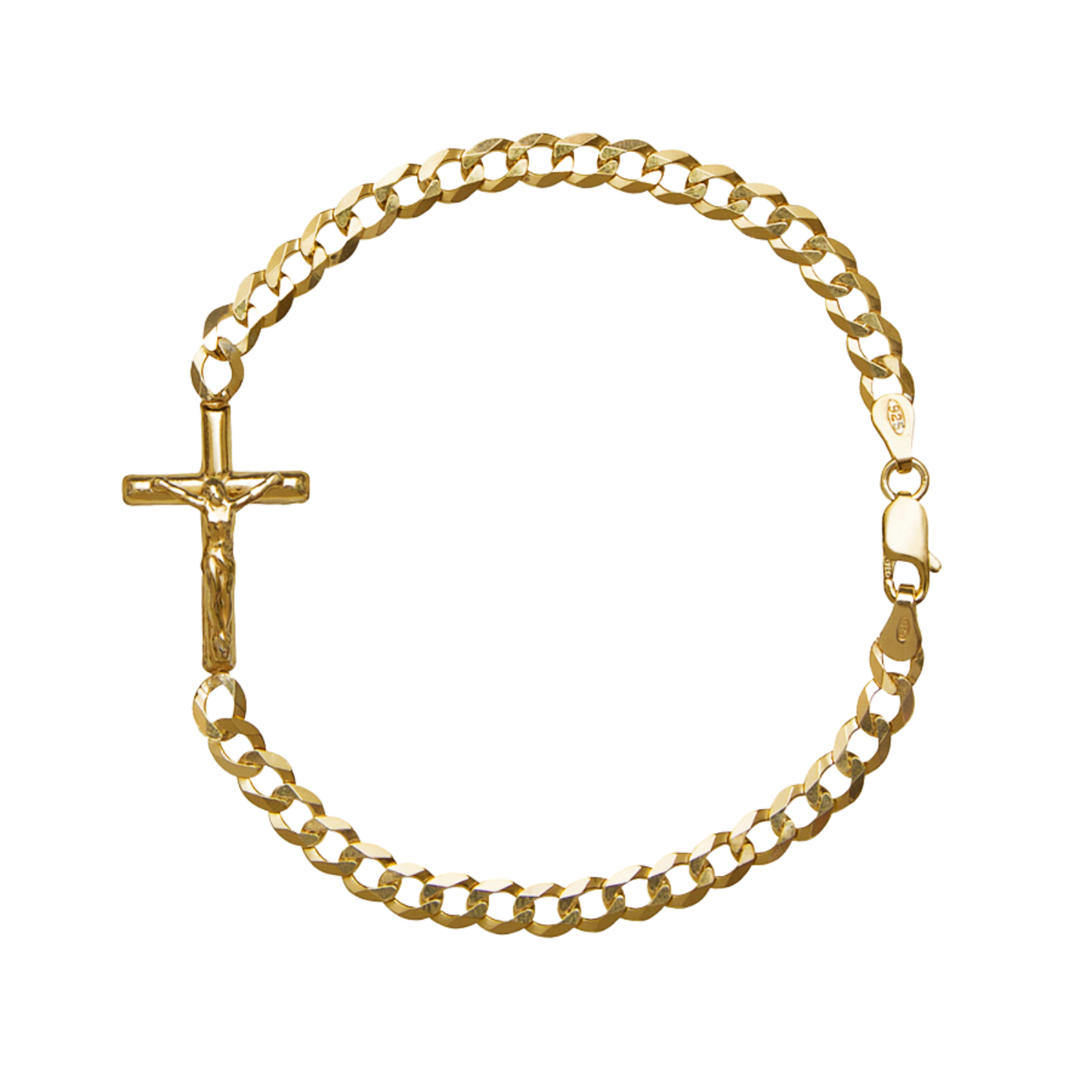 CRUCIFIX - BRACELET - VERMEIL ARGENT