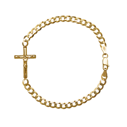 CRUCIFIX - BRACELET - VERMEIL ARGENT