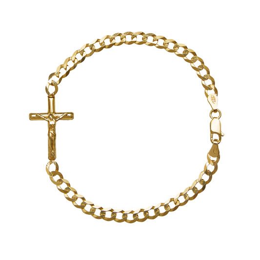 CRUCIFIX - BRACELET - VERMEIL ARGENT