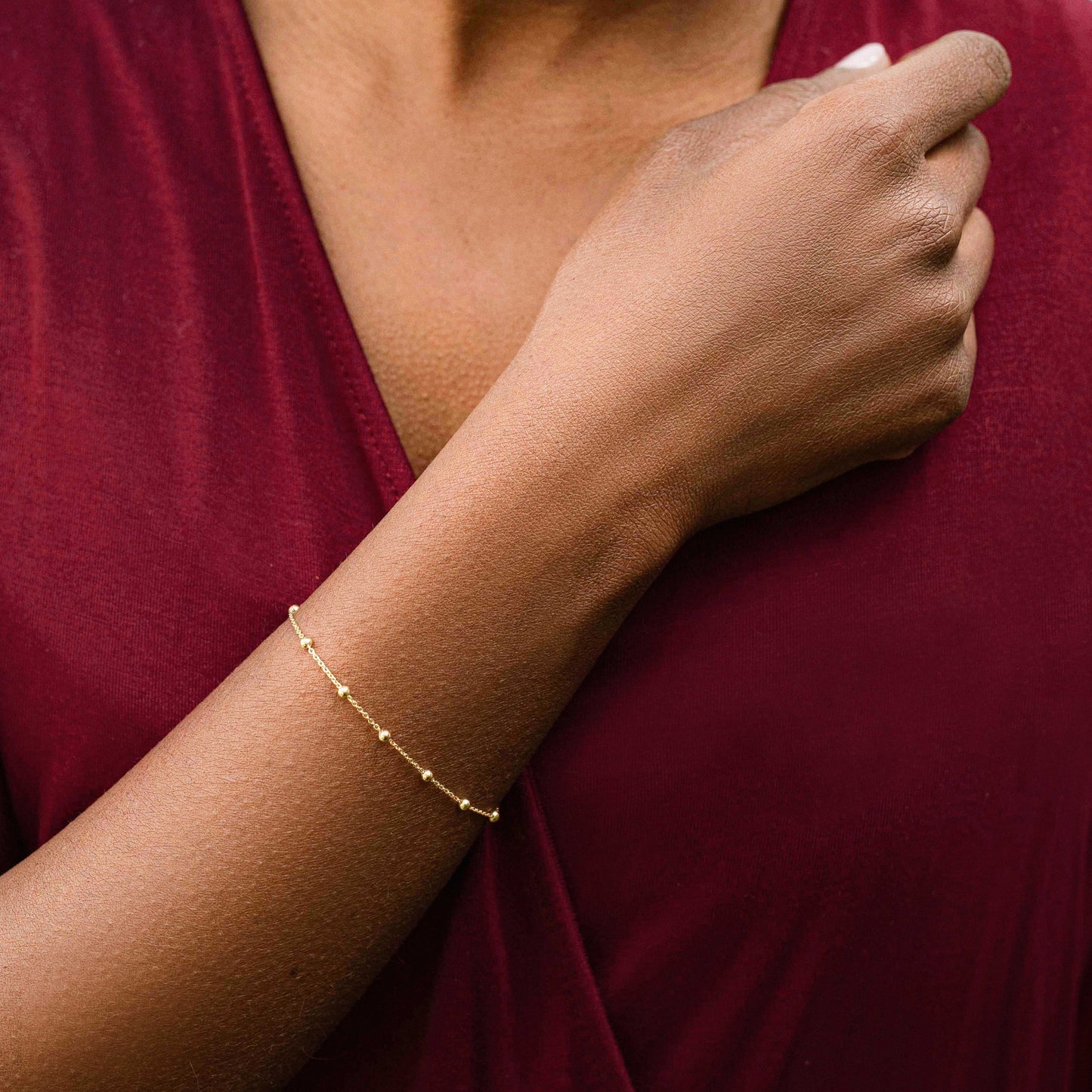 BRACELET CHAPELET - VERMEIL ARGENT