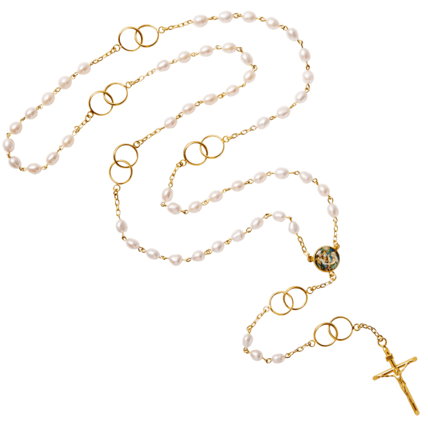 MARRIAGE - PERLE CHAPELET - VERMEIL ARGENT