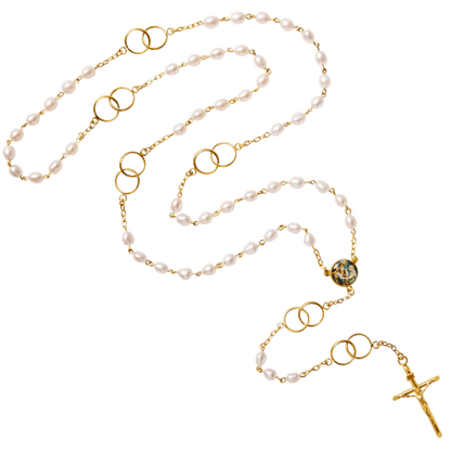 MARRIAGE - PERLE CHAPELET - VERMEIL ARGENT