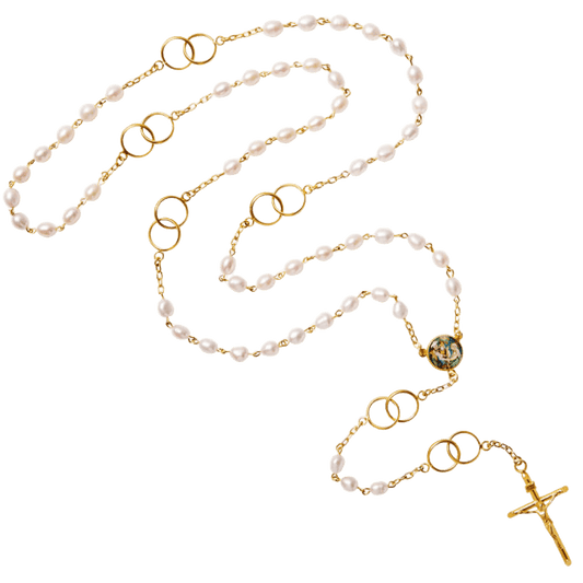 MARRIAGE - PERLE CHAPELET - VERMEIL ARGENT