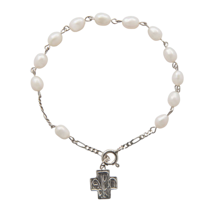 PERLE BRACELET CHAPELET - ARGENT