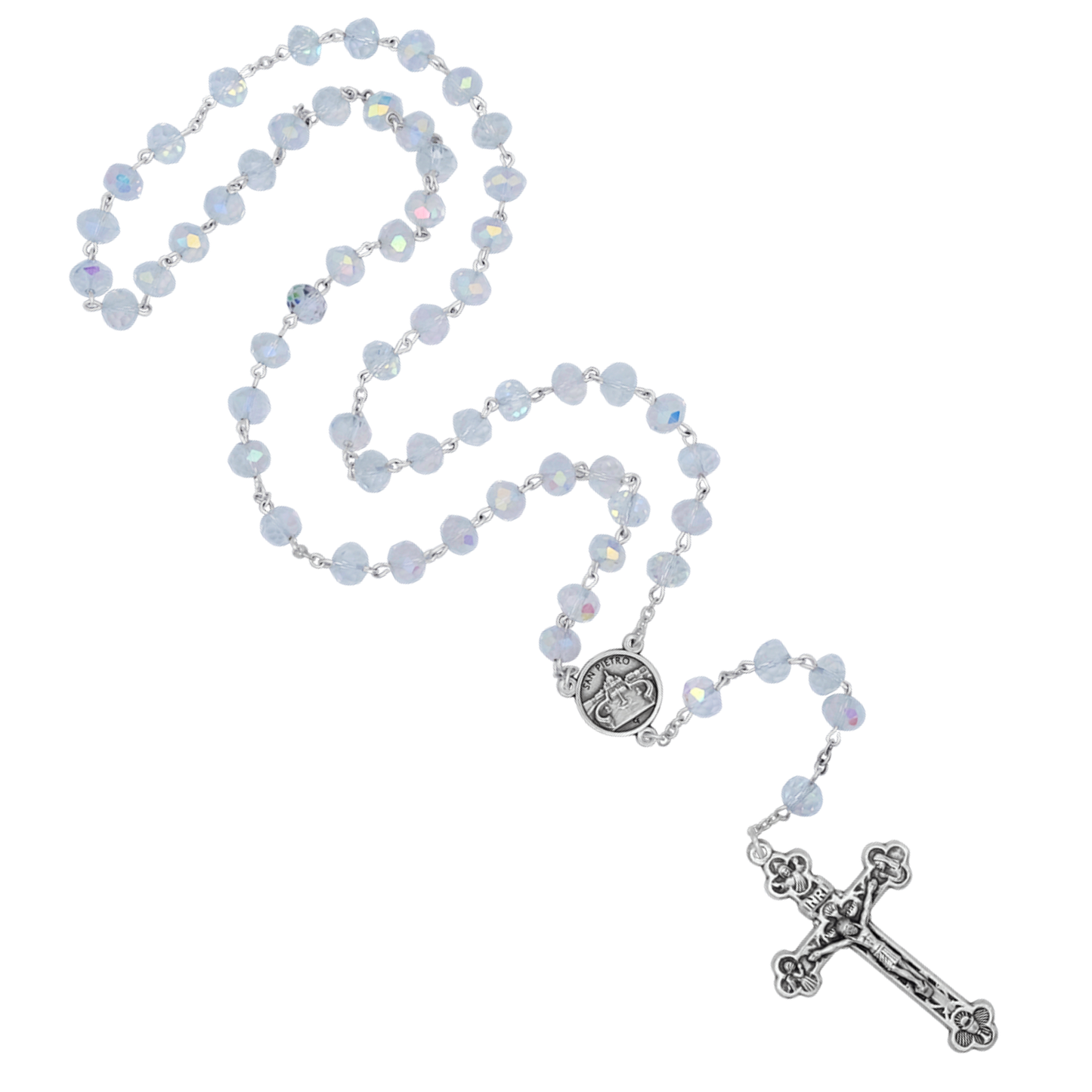 BLANC CRYSTAL CHAPELET - METAL