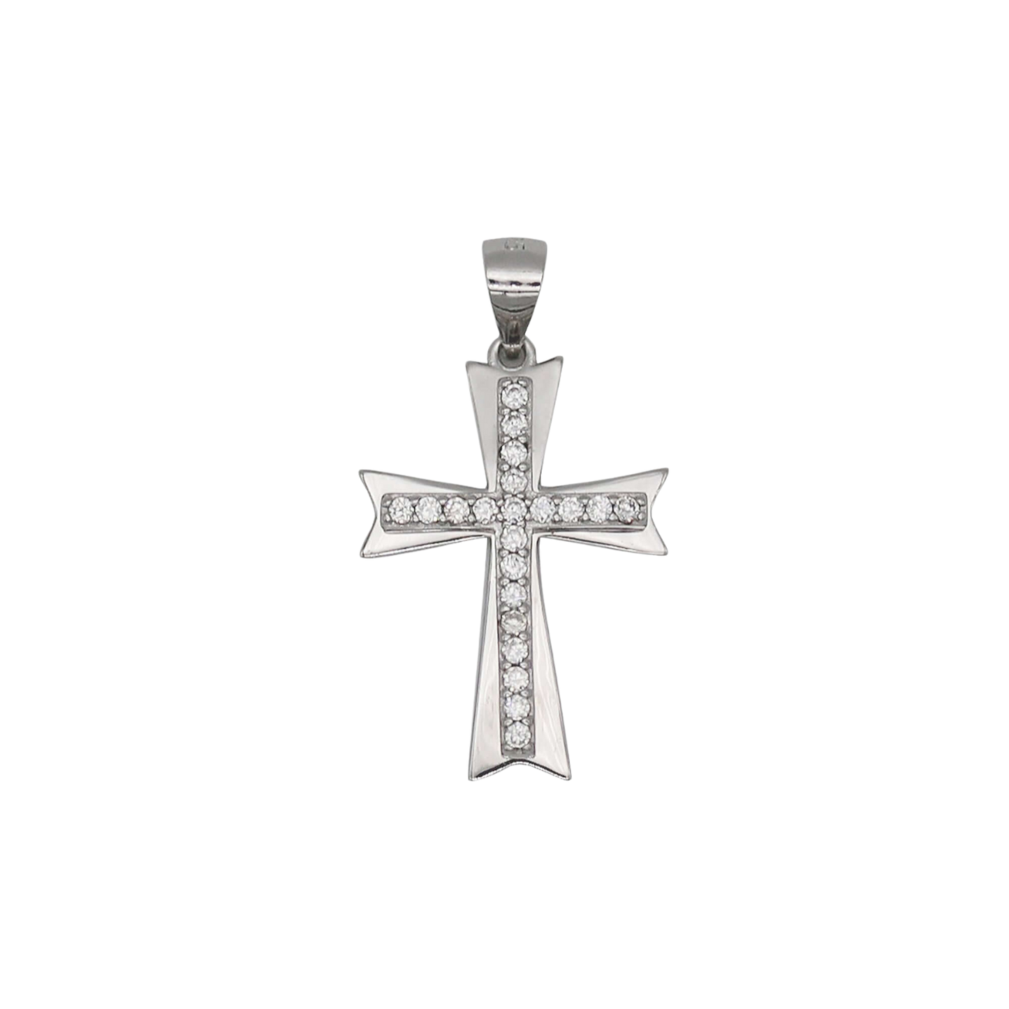 PENDENTIF CROIX - ARGENT ET ZIRCONS