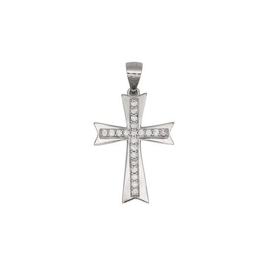 PENDENTIF CROIX - ARGENT ET ZIRCONS