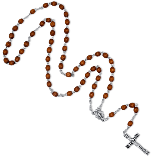 EN BOIS BEADS CHAPELET- METAL