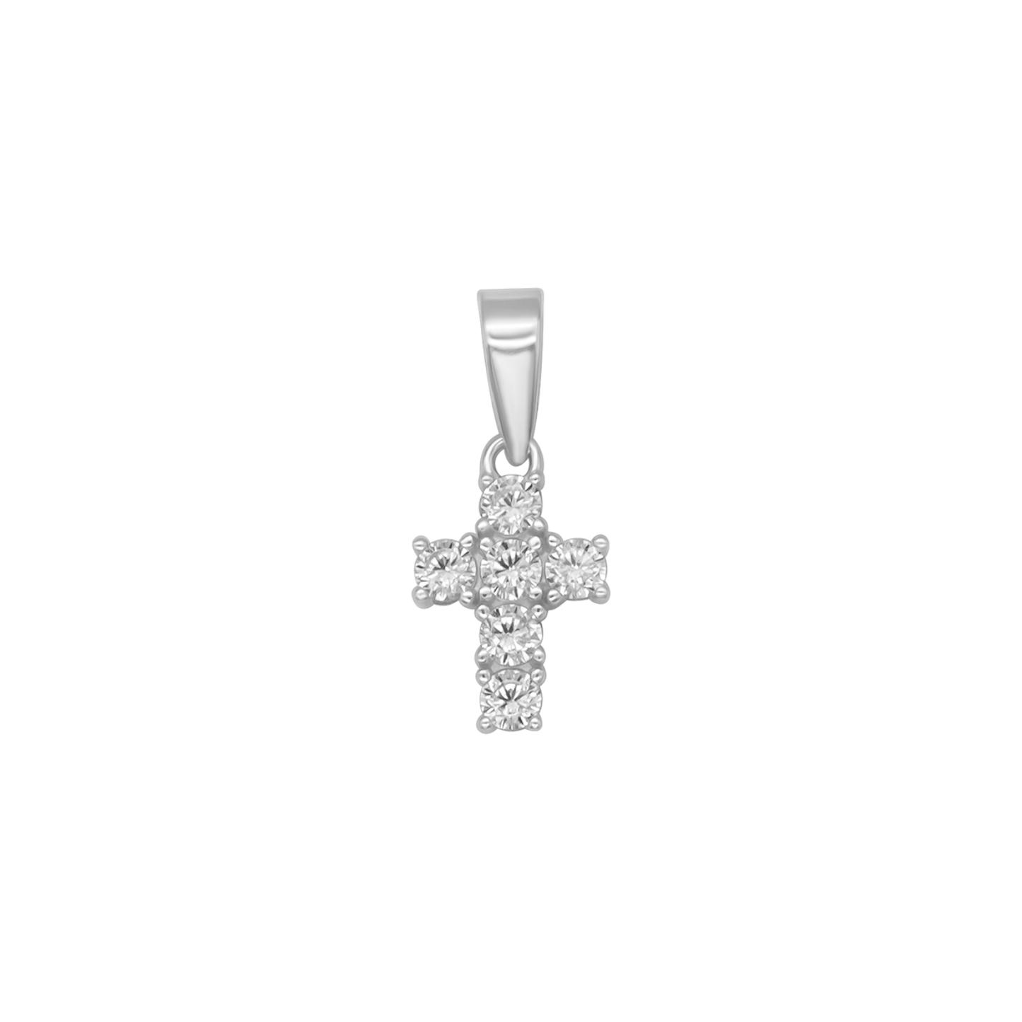 PENDENTIF CROIX - ARGENT ET ZIRCONIA