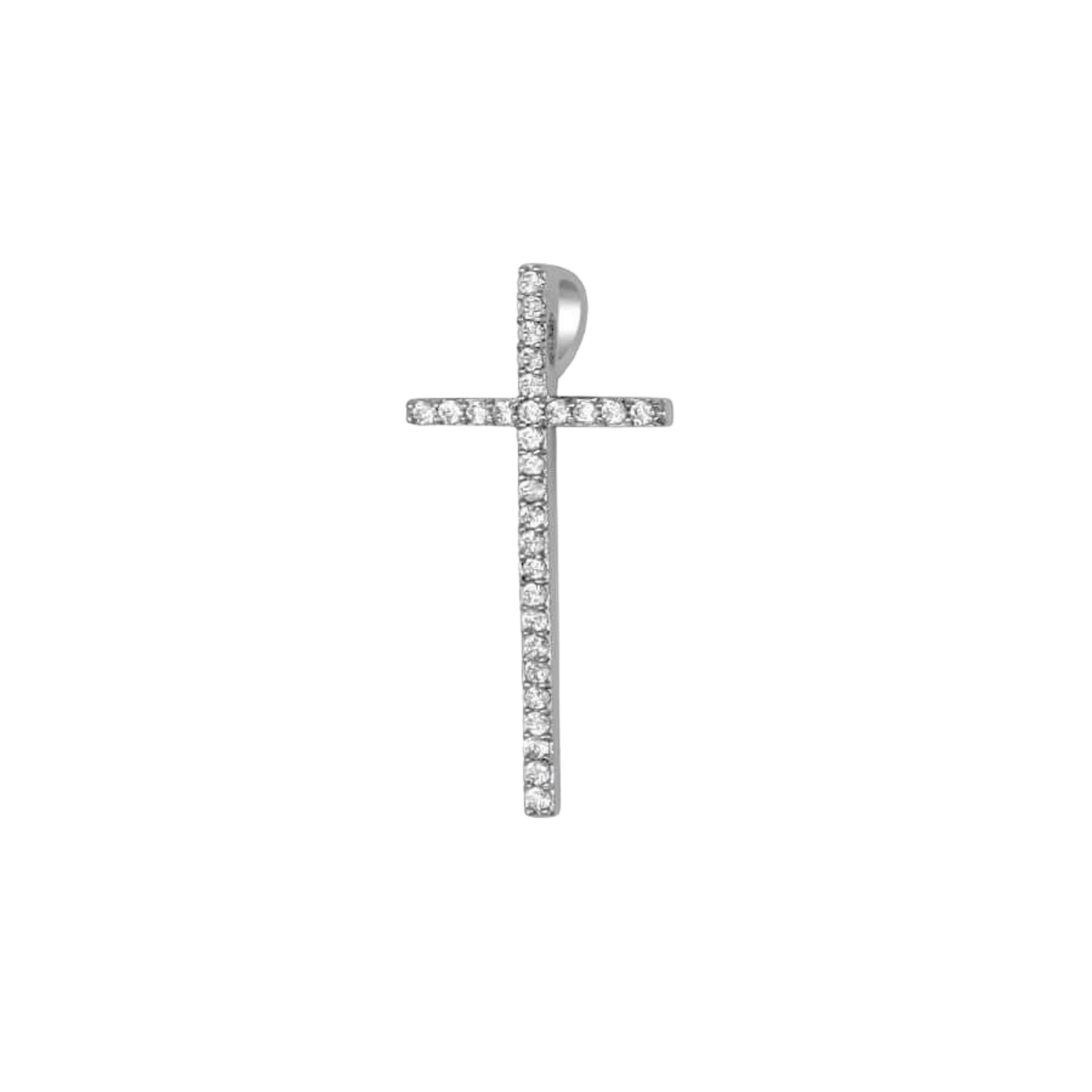PENDENTIF CROIX - ARGENT ET ZIRCONIA
