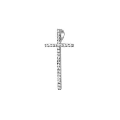 PENDENTIF CROIX - ARGENT ET ZIRCONIA