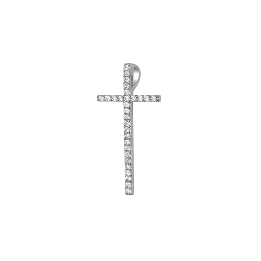 PENDENTIF CROIX - ARGENT ET ZIRCONIA