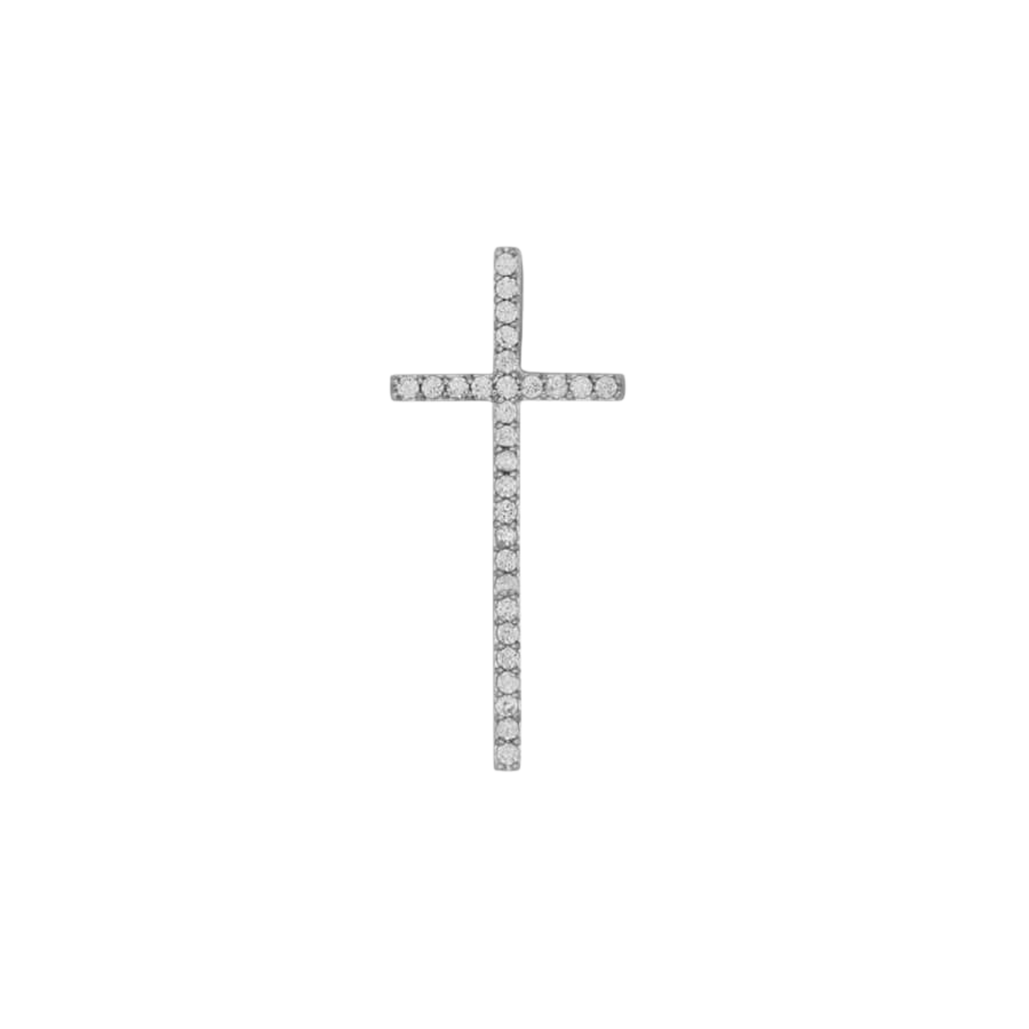 PENDENTIF CROIX - ARGENT ET ZIRCONIA