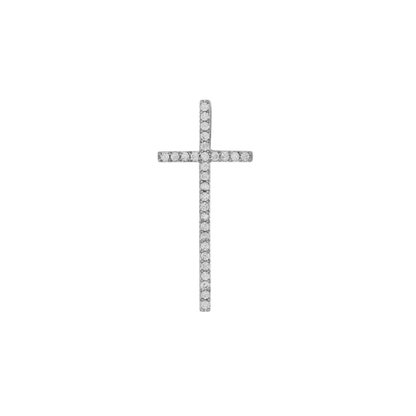 PENDENTIF CROIX - ARGENT ET ZIRCONIA
