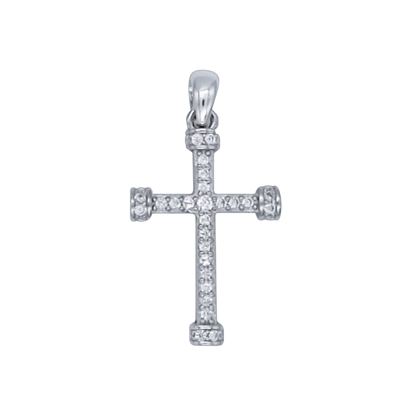 PENDENTIF CROIX - ARGENT ET ZIRCONIA